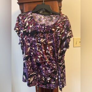 Purple Patterned S Levine Women's Top